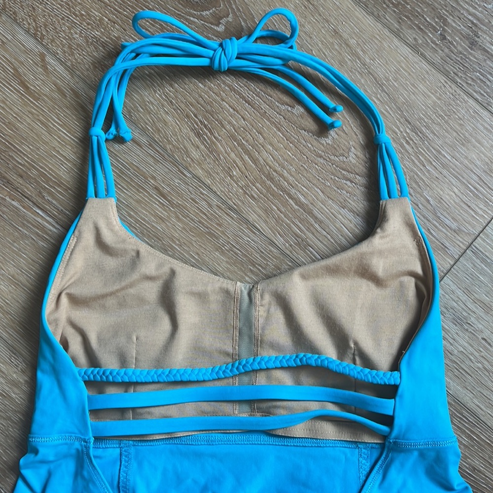 LULULEMON Alight Halter Tank Braided Aqua - Picture 3 of 10